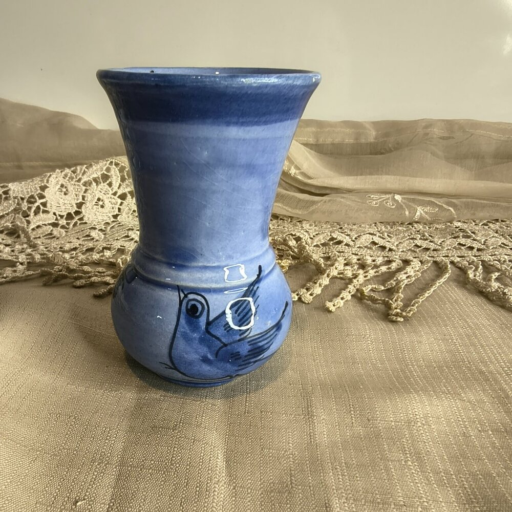 Tonala Blue Bird Vase